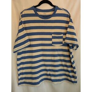 Free Assembly Men's Size XXL Blue Striped T-Shirt